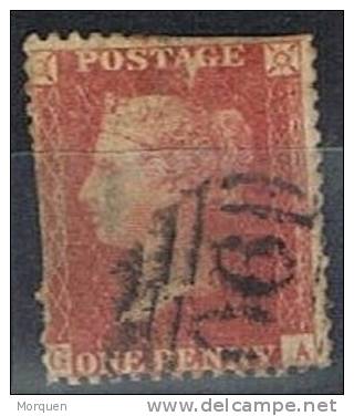 Sello 1 P. Gran Bretaña 1855, Letras GA, Grill, Yvert Num 14 º - Used Stamps