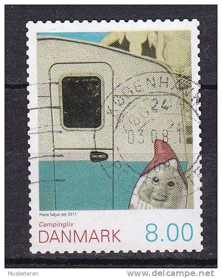 Denmark 2011 BRAND NEW 8.00 Kr. Camping Life (from Sheet) - Used Stamps