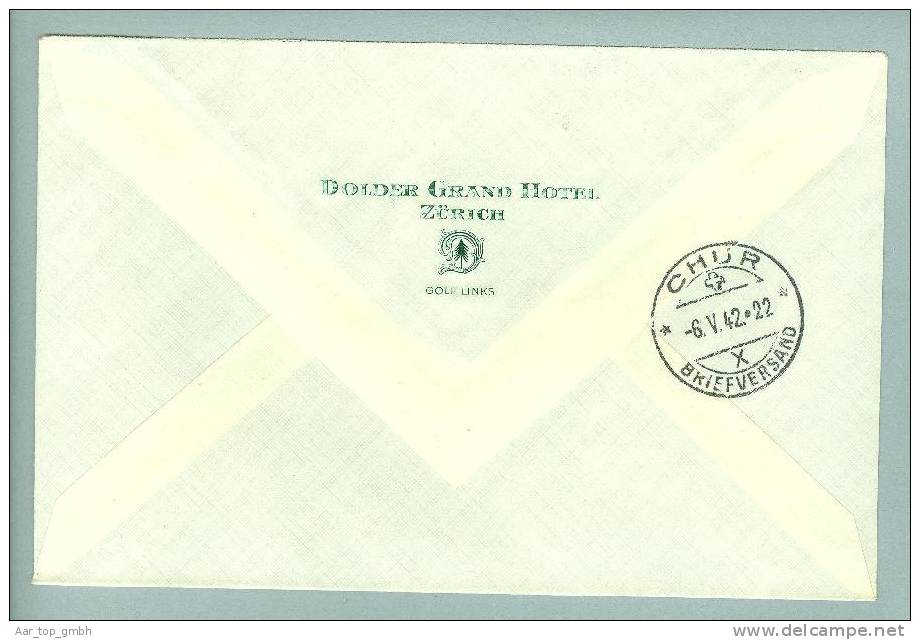 Liechtenstein 1942-05-06 Vaduz R-Brief Nach Chur - Storia Postale