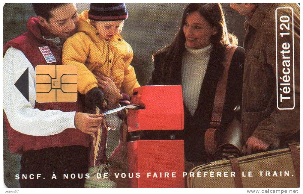 TELECARTE F 607 970 JG SNCF - GRANDS DEPARTS - 1989