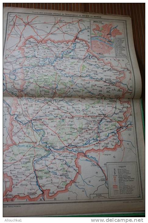 Rare 1939 Retour De Chasse  Chien Chasseur : Calendrier Almanach Des PTT:N°77 Nomenclature Communes De La Seine-et-Marne - Grand Format : 1921-40