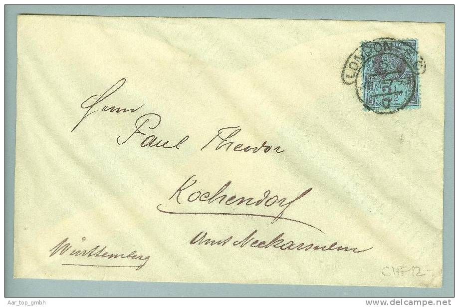 Grossbritanien 1893-04-19 Brief Nach Kochendorf Württemberg - Lettres & Documents