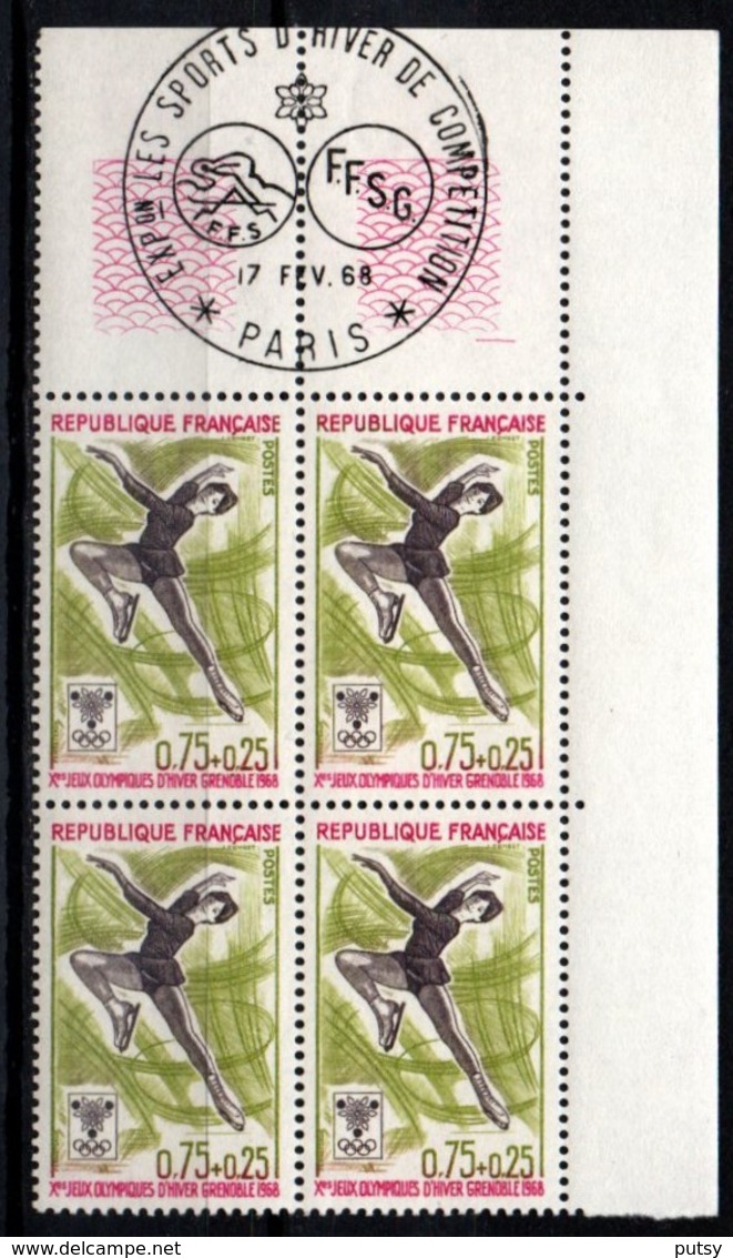 N° 1546 "Jeux Olympiques D'hiver, à Grenoble" 1968, Bloc De Quatre.. - 1960-1969