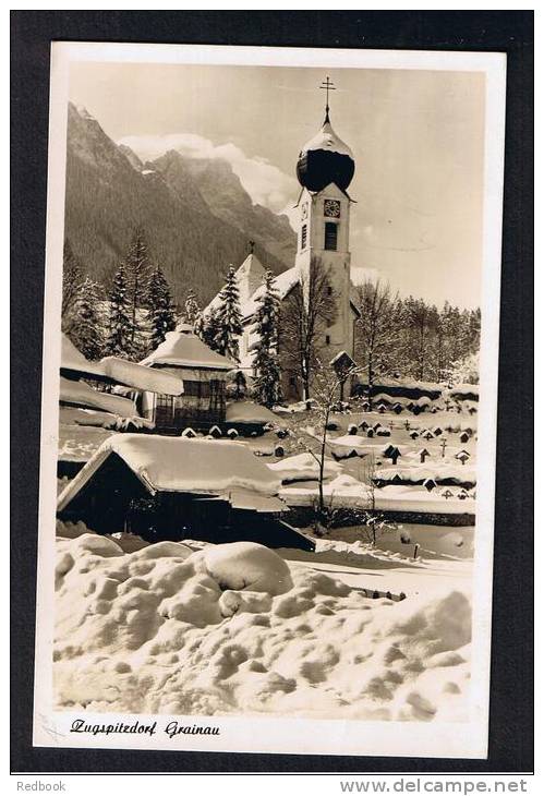 RB 829 - 1952 Real Photo Postcard Zugspitzdorf Grainau Germany 10pf Rate To London - Good Cachet Postmark - Zugspitze