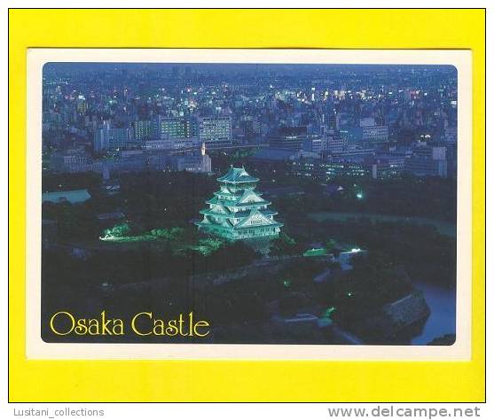 POSTCARD JAPAN OSAKA CASTLE 1980years Aerial View JAPON - Osaka