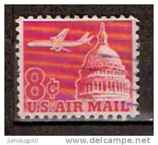 Timbre Etats-Unis Y&T Air Mail N° PA 61. Oblitéré. 8 Cents. Cote 0.15 € - 3a. 1961-… Afgestempeld