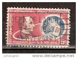 Timbre Etats-Unis Y&T Air Mail N° PA 62. Oblitéré. 15 Cents. Cote 0.80 € - 3a. 1961-… Used