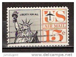 Timbre Etats-Unis Y&T Air Mail N° PA 59 (2). Oblitéré. 15 Cents. Cote 0.15 € - 2a. 1941-1960 Usados