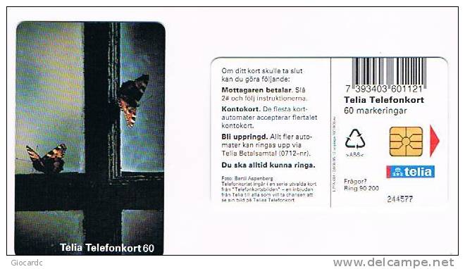 SVEZIA (SWEDEN) - TELIA  (CHIP) - 1995 BUTTERFLIES   -  USED °- RIF. 7616 - Farfalle