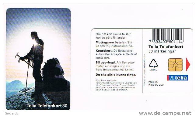 SVEZIA (SWEDEN) - TELIA  (CHIP) - 1996 MOUNTAINEER -  USED ° - RIF. 7682 - Bergen