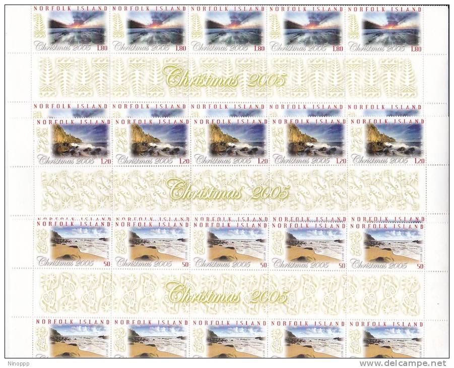 Norfolk Island-2005 Christmas Gutter Strip MNH - Norfolk Island