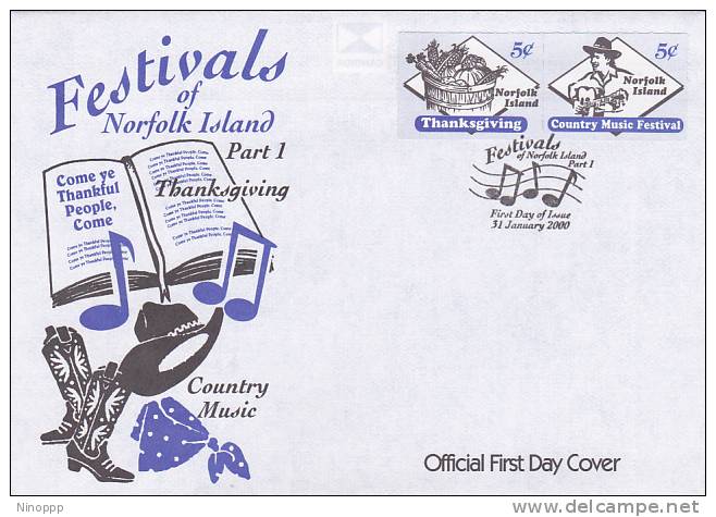 Norfolk Island-2000 Festivals FDC - Norfolk Island