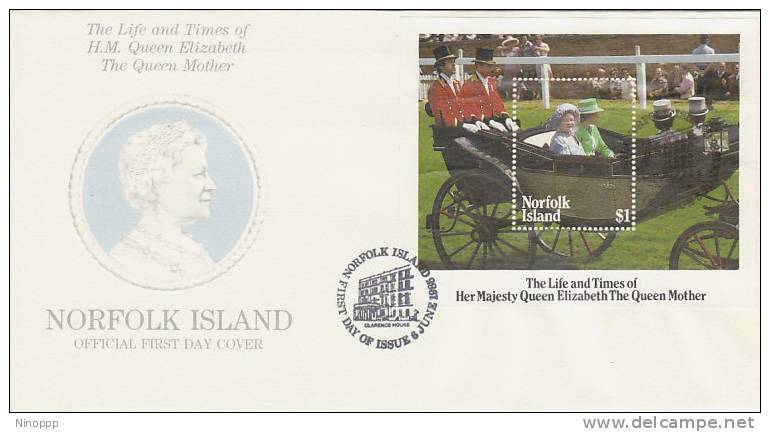 Norfolk Island 1985 Queen Birthday MS  FDC - Norfolk Island