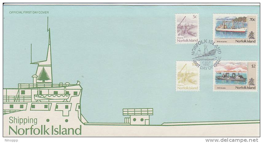 Norfolk Island 1990 July  Shipping  FDC - Norfolk Island