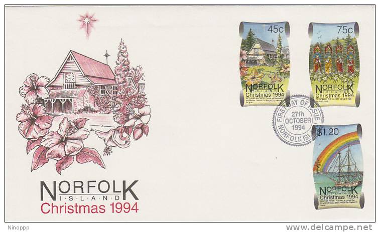 Norfolk Island 1994 Christmas FDC - Ile Norfolk