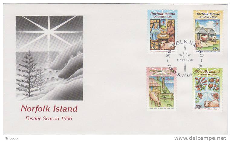 Norfolk Island 1996Christmas FDC - Norfolk Island