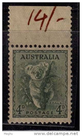 Australia MNH 1937, 4c Koala, Animal, As Scan - Ongebruikt