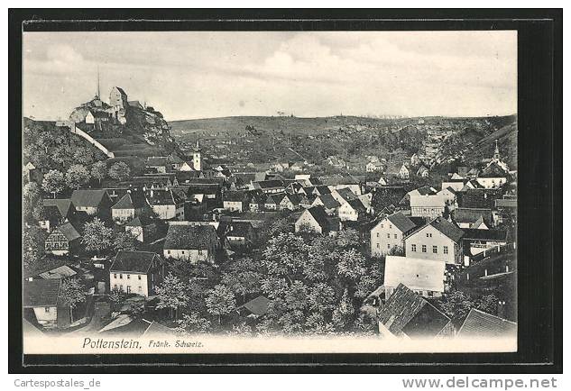 AK Pottenstein, Ansicht Aus Der Ferne - Pottenstein