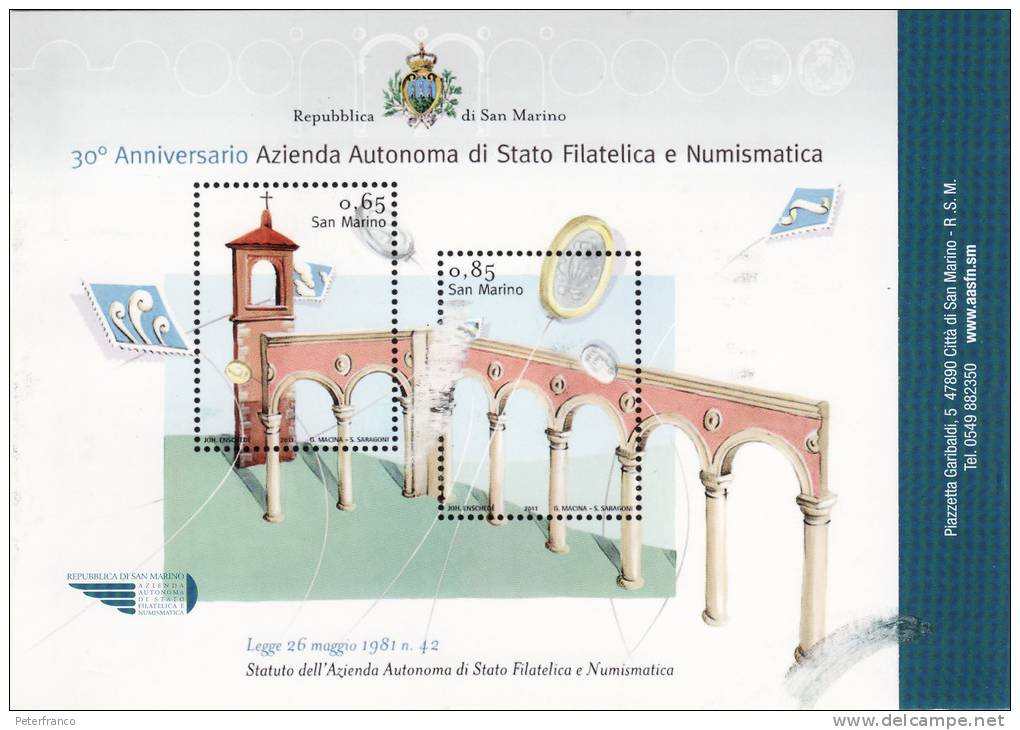 2011 San  Marino - Auguri - Entiers Postaux