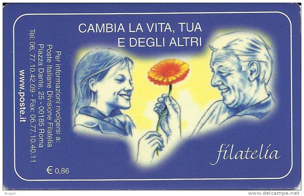 TESSERA  FILATELICA  -  Ordinario Serie Tematica  -  SERVIZIO  CIVILE  NAZIONALE  -  Emissione 25. 02. 2003 - Tessere Filateliche