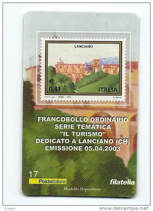 TESSERA  FILATELICA  -  Ordinario Serie Tematica  -  IL  TURISMO   -  Emissione 05. 04. 2003 - Philatelic Cards