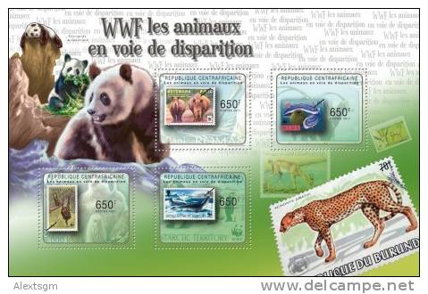 CENTRAL AFRICA 2011 - Endangered Animals. Official Issue. - Other & Unclassified