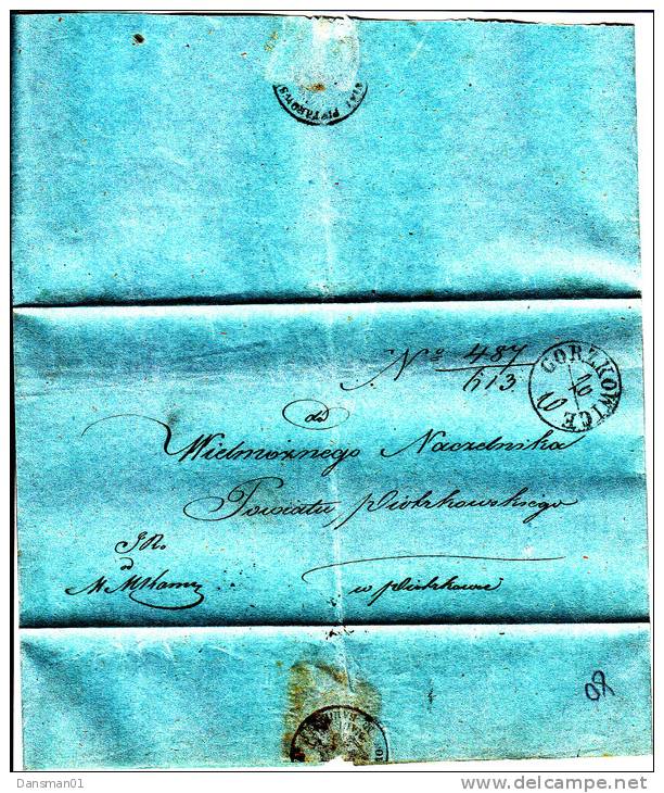 POLAND GORZKOWICE FULL COVER 1863 CAT 84A Black - ...-1860 Voorfilatelie
