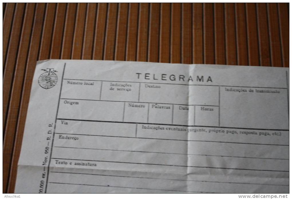 Télégrama Des CTT. Poste Espagnole -Espagne Espana-Télégramme Vierge - Telegramas