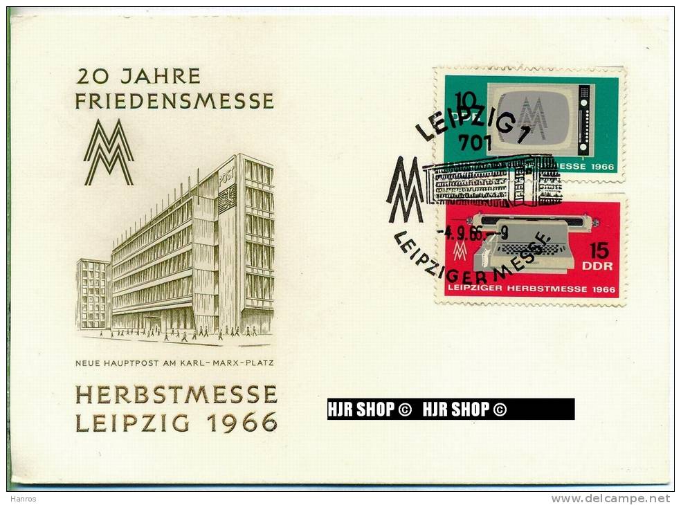 1966, Herbstmesse, FDC, Gest. - 1. Tag - FDC (Ersttagblätter)