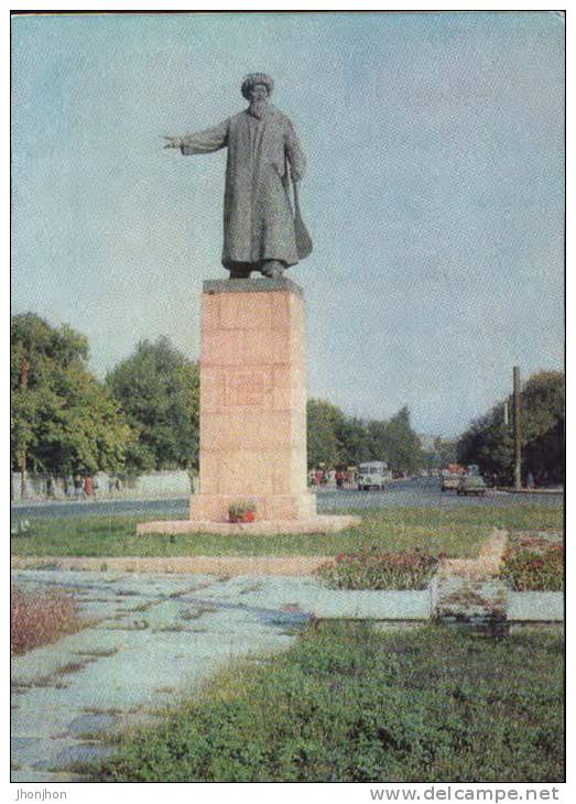 Kazakhstan-Postcard 1982-Djambul-Monument Djambul. - Kazakhstan