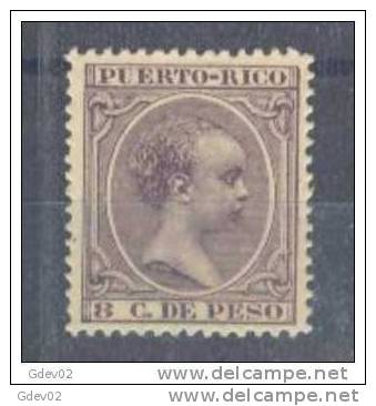 PR112-L3699TEUP.España.Spain.Espagne.ALFONSO    Xlll .PUERTO RICO ESPAÑOL.1894.(Ed 112**) Sin Charnela.  LUJO - Puerto Rico