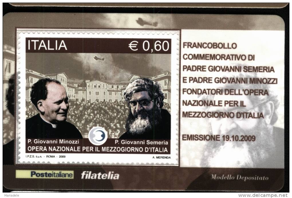 Italia 2009, Opera Nazionale Per Il Mezzogiorno D'Italia (**) - Philatelic Cards