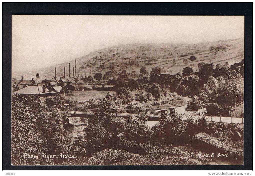 RB 830 - Early Postcard Ebbw River &amp; Valley Risca Monmouthshire Wales - Monmouthshire