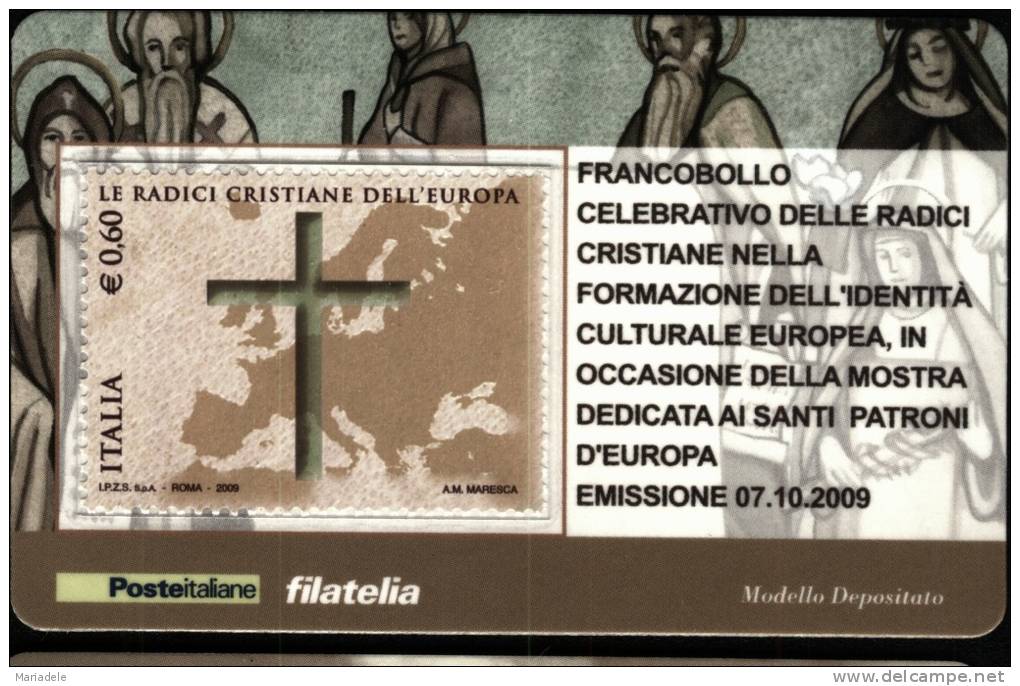 Italia 2009, Radici Cristiane Dell'Europa € 0,60 (**) - Filatelistische Kaarten