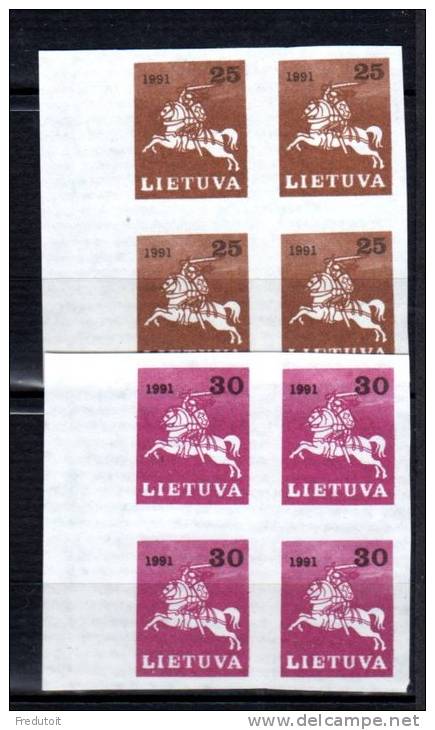 LITUANIE - 1991 -  N° 412A / 412B  X4  ** - Lituania