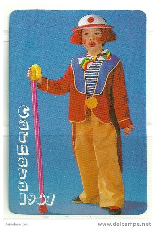 1987 Pocket Poche Bolsillo Calender Calandrier Calendario  Carnival Carnaval  17 Diferentes - Formato Grande : 1981-90