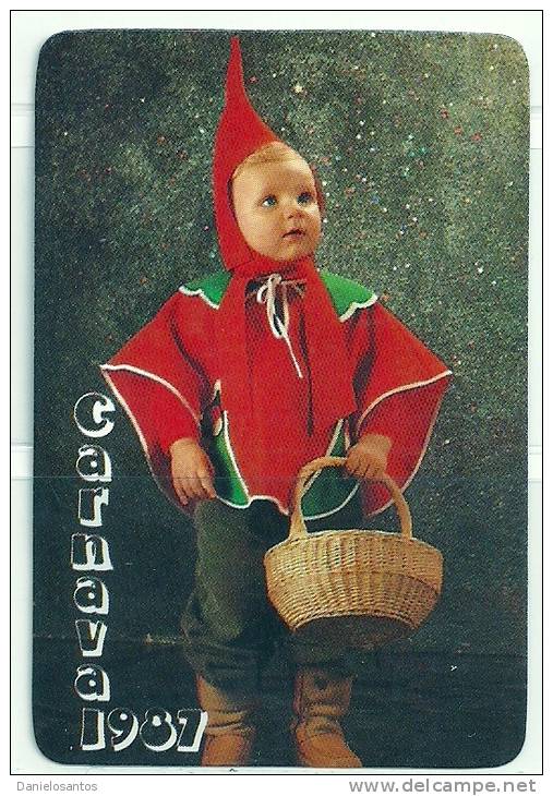 1987 Pocket Poche Bolsillo Calender Calandrier Calendario  Carnival Carnaval  17 diferentes