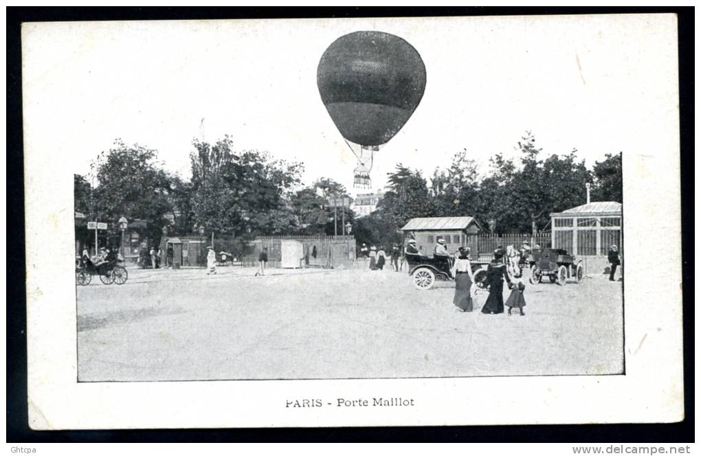 CPA. PARIS.   Porte Maillot.  " Ballon Capif  ". - Montgolfières