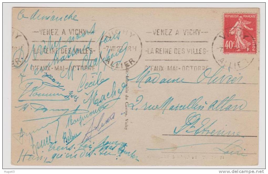 (RECTO/VERSO) VICHY - LE CHALET DE L' EMPEREUR - Vichy