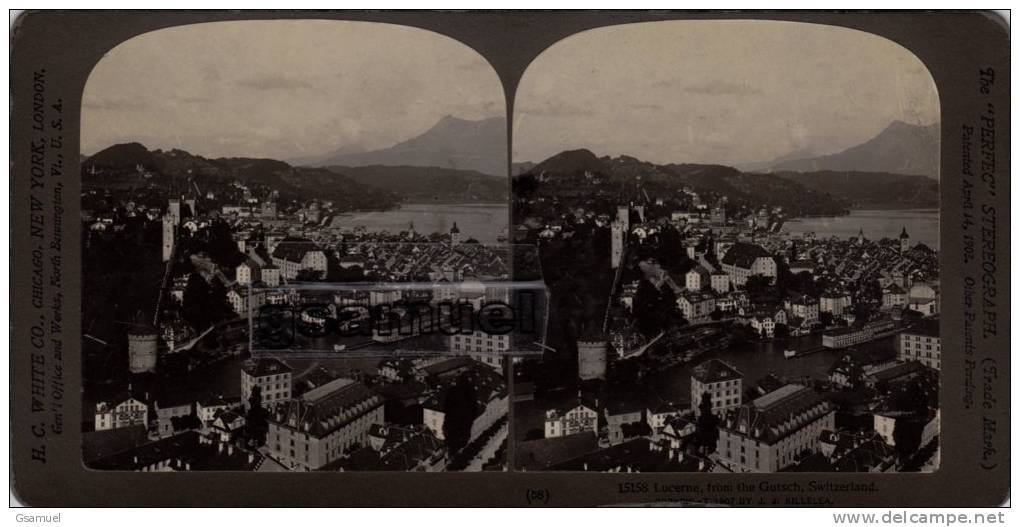 Suisse - LU Lucerne. - Photo Originale 1907. - Format : 17,8 Cm Environ Par 8,9Cm Env. (Voir Scan Recto-verso). - Lucerne