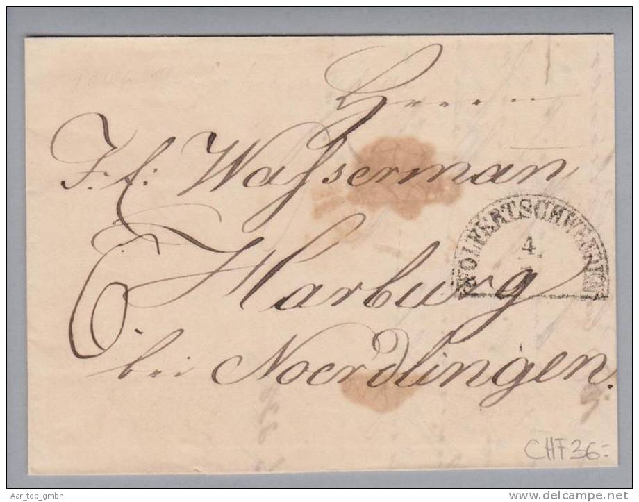 Heimat DE Bayern Wolfertschwaben 1851-07-04 Auf Brief Nach Nordlingen - Storia Postale