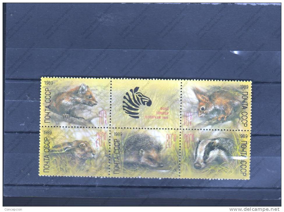 RUSIA Nº 5614 AL 5618 - Rodents