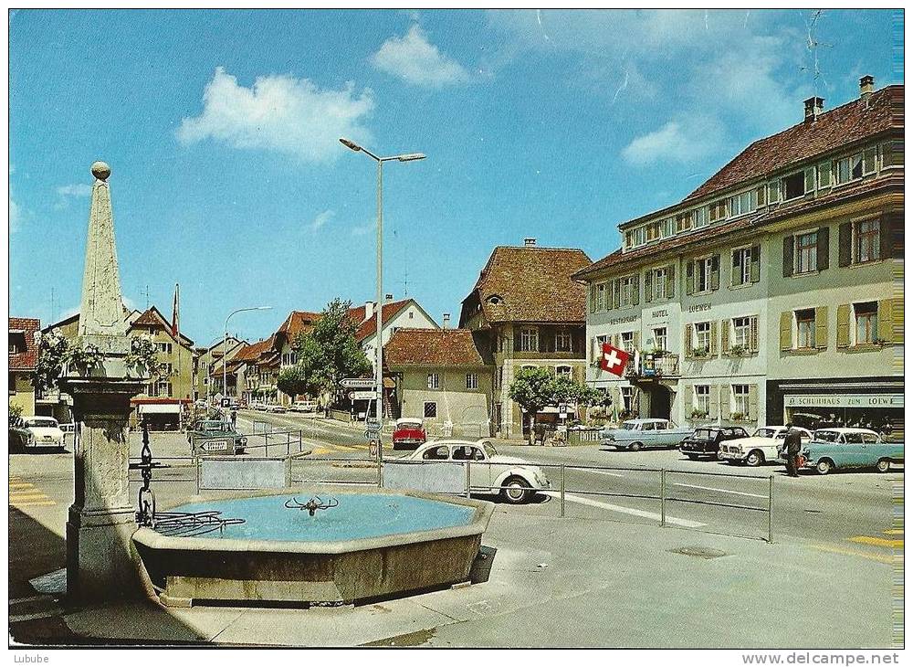 Sissach - Dorfplatz Mit Dorfbrunnen            Ca. 1970 - Sissach