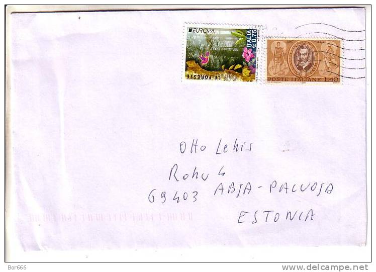 GOOD ITALY Postal Cover To ESTONIA 2011 - Good Stamped: Europa / Nature ; Verdi - 2011-20: Oblitérés