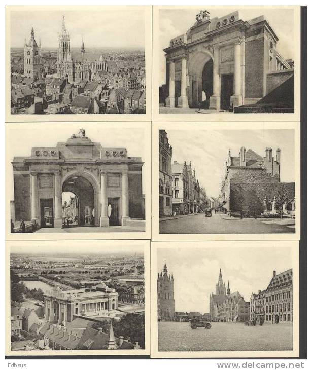 A. DOHMEN 10 SNAPSHOTS PHOTOCARTE IEPER YPRES - ZIE SCAN - TEXT IN 4 LANGUAGES ON BACKSIDE - Zeebrugge