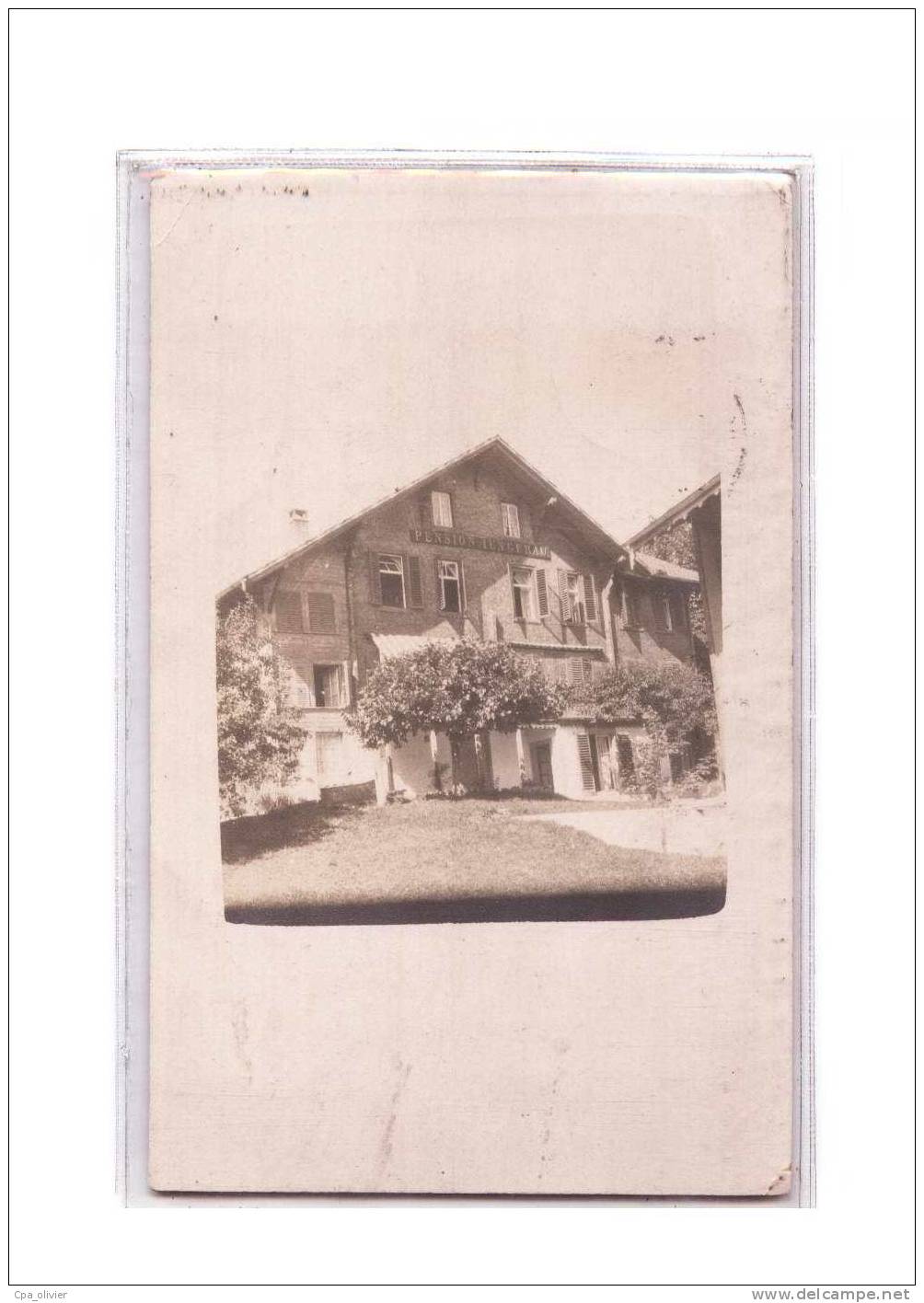 XX *** A LOCALISER *** Carte Photo, Pension Jungfrau, Chalet, Hotel, Suisse, Alpes, 190? - Zu Identifizieren