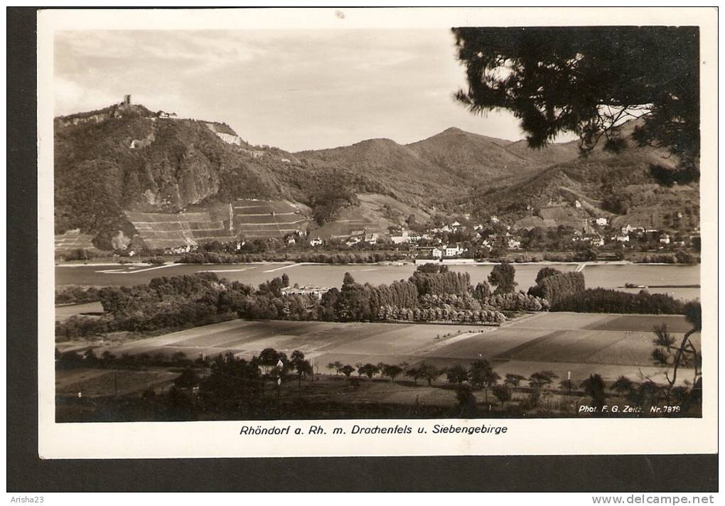 440. Germany, Rhondorf A. Rh. M. Drachenfels U. Siebengebirge - Original Zeitz Photo - Drachenfels