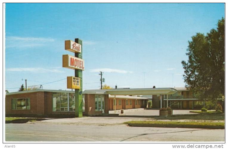 Montpelier ID Idaho, Park Motel, Lodging, Great Sign, C1960s/70s Vintage Postcard - Other & Unclassified