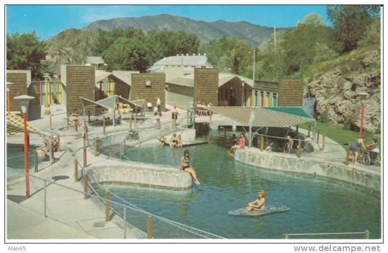 Lava Hot Springs ID Idaho,  Hot Springs Bathing Pool, C1960s/70s Vintage Postcard - Otros & Sin Clasificación