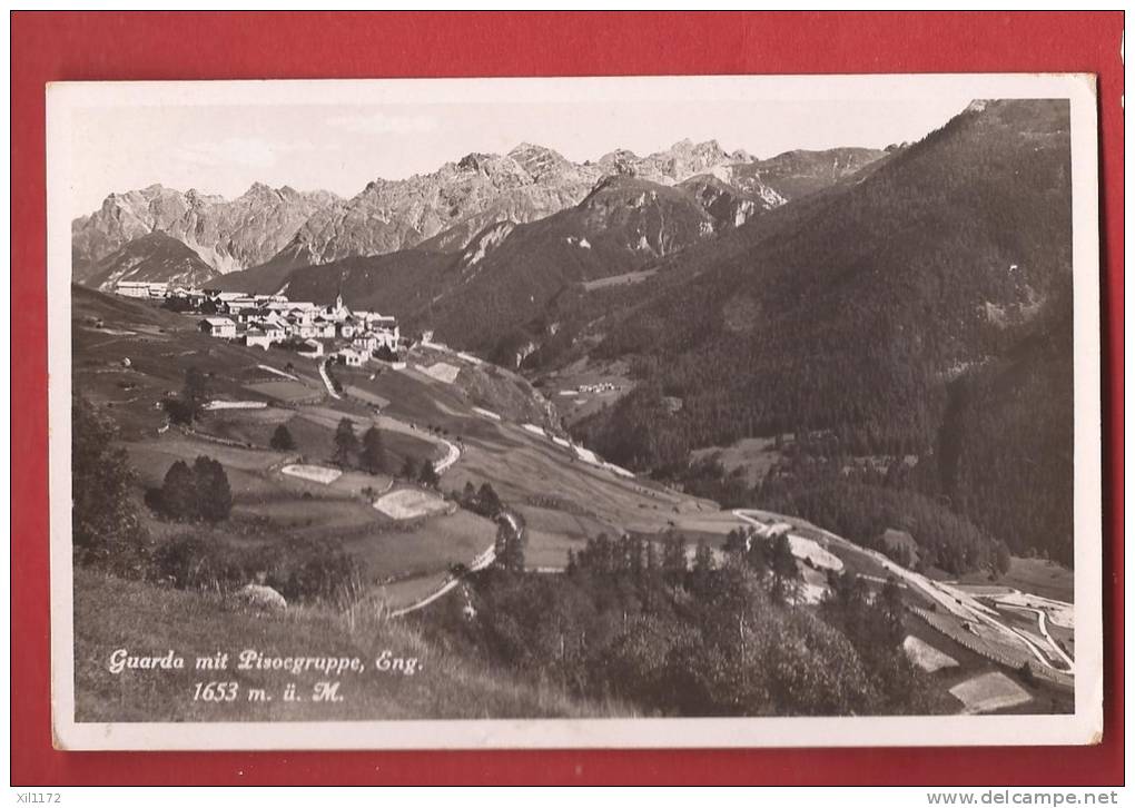 P0284 Guarda Mit Pisoegruppe,Engadin. Gelaufen. Grass Kernez - Guarda